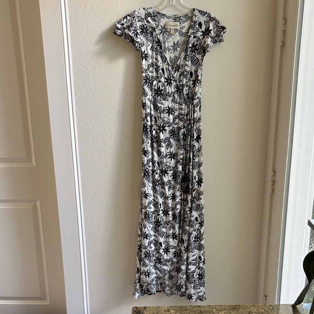 Cleobella Black and White Floral Maxi Dress size Small